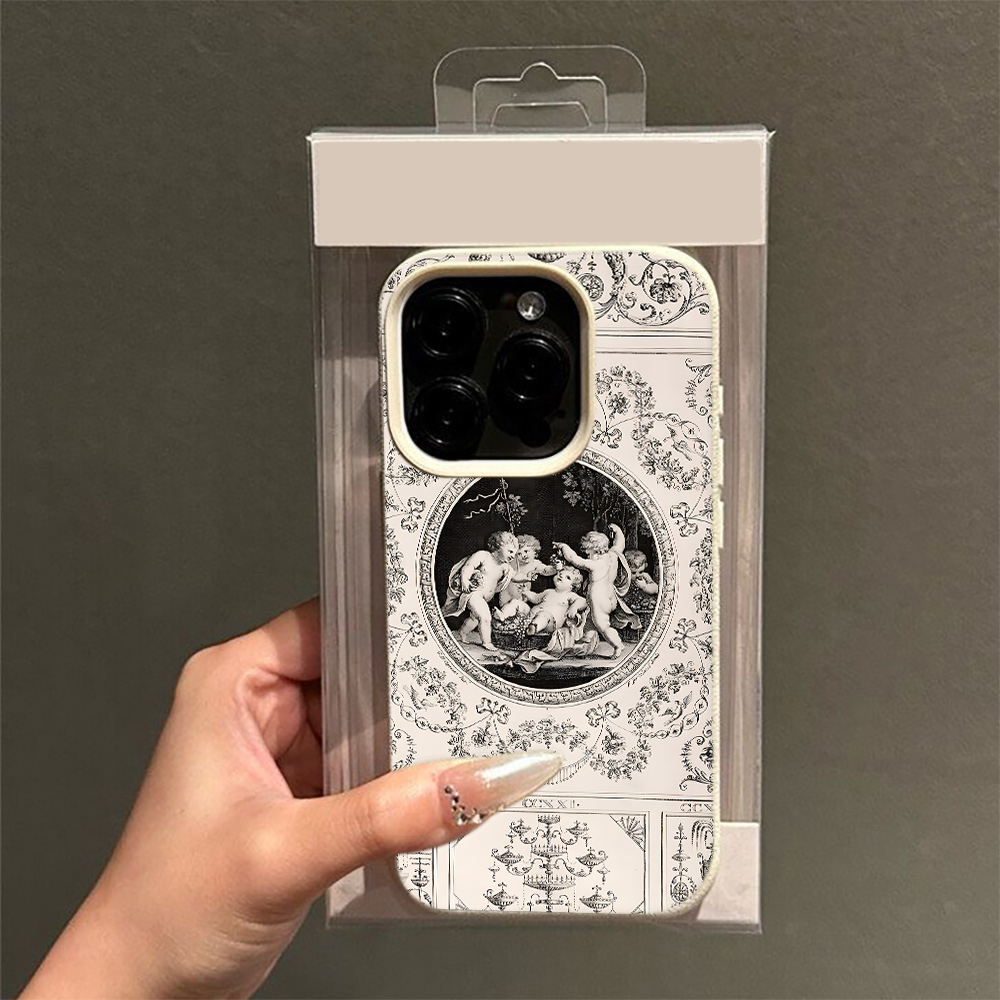 غطاء هاتف بتصميم ملاك باروكي ع - مراجعة Vintage Floral Pattern Soft Case وسعره